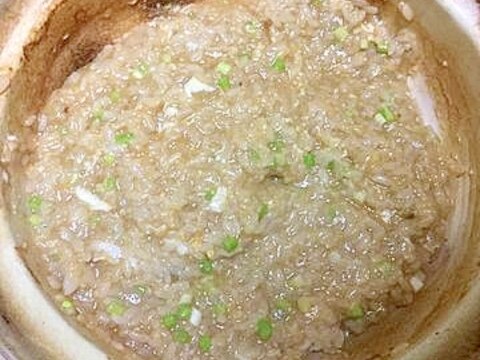 鍋のしめの雑炊（甘辛醤油味）